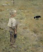 Akseli Gallen-Kallela Boy with a Crow oil painting